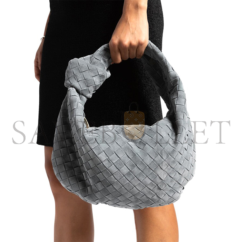 BOTTEGA VENETA JODIE TEEN INTRECCIATO CASHMERE SUEDE SHOULDER BAG  (48*40*16cm)